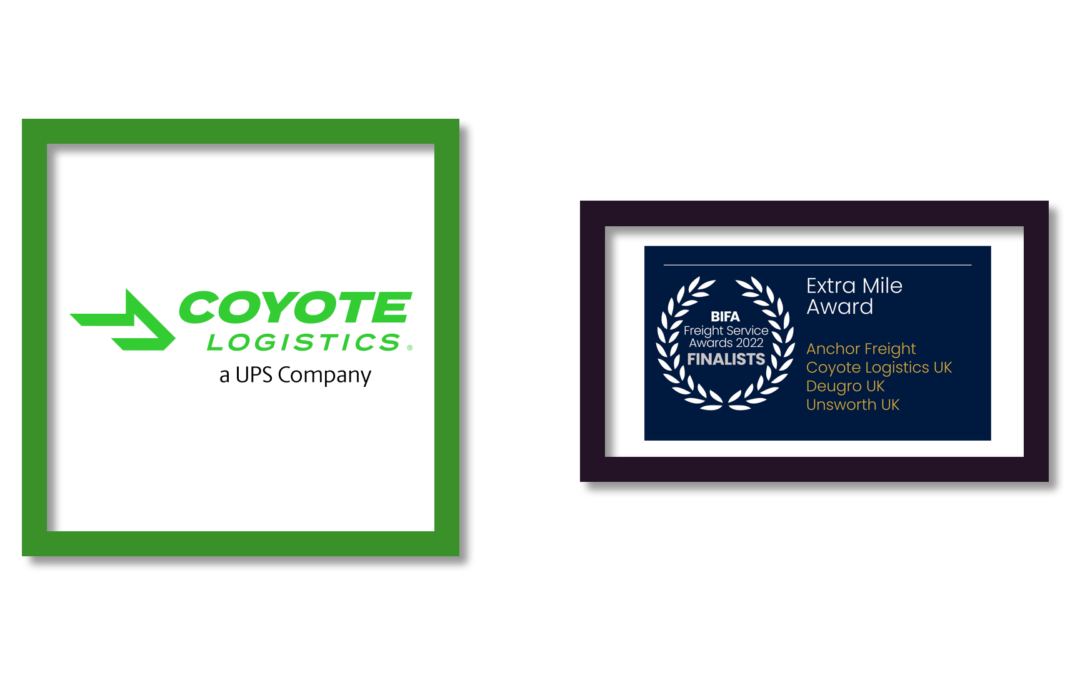 Coyo­te Logi­stics erreicht Fina­lis­ten­po­si­ti­on beim BIFA Award 2022
